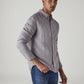 Men's Redloop Checkered Slim Fit Linen Shirt - Side View