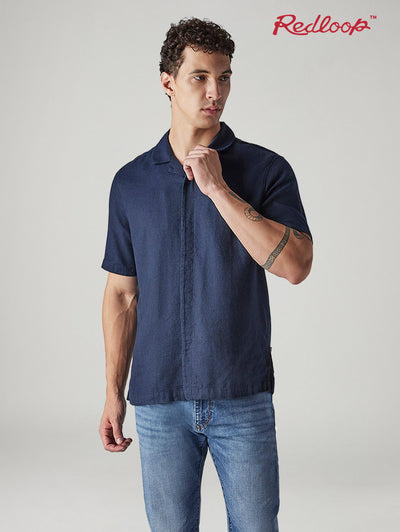levi's Men's Solid Loose Fit Resort Collar Redloop Shirt-picture-42