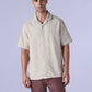 Men's Solid Loose Fit Resort Collar Redloop Shirt - Front View