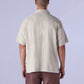 Men's Solid Loose Fit Resort Collar Redloop Shirt - Back View