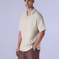 Men's Solid Loose Fit Resort Collar Redloop Shirt - Side View