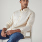 Men's Redloop Solid Slim Fit Linen Shirt - Logo View
