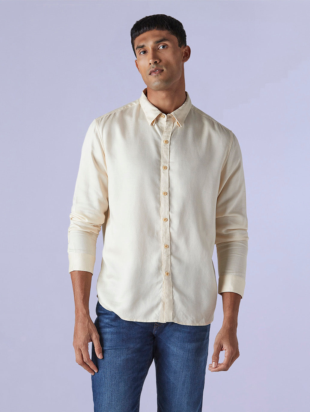 Men's Redloop Solid Slim Fit Linen Shirt - 0886df17-65b6-43c2-9fc4-001dbe3c9755 View