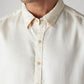 Men's Redloop Solid Slim Fit Linen Shirt - Detail View