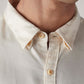 Men's Redloop Solid Slim Fit Linen Shirt - Detail View