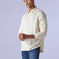 Men's Redloop Solid Slim Fit Linen Shirt - 31977327-02e6-4c75-8eef-10f00d9ff48a View