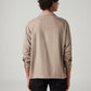 Men's Solid Relaxed Fit Linen Shirt - Back View