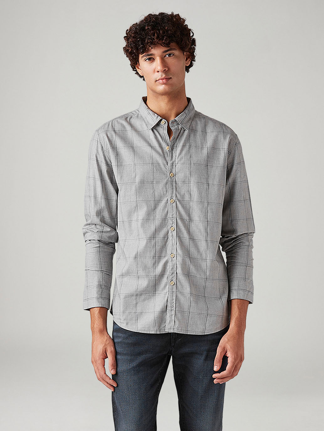 Men's Checkered Slim Fit Shirt - Styleshot View