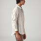 Men's Striped Slim Fit Linen Shirt - Side View