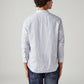 Men's Striped Slim Fit Linen Shirt - Back View