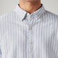 Men's Striped Slim Fit Linen Shirt - Detail View
