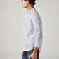 Men's Striped Slim Fit Linen Shirt - Side View