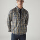 Men's Checkered Slim Fit Redloop Shirt - Logo View