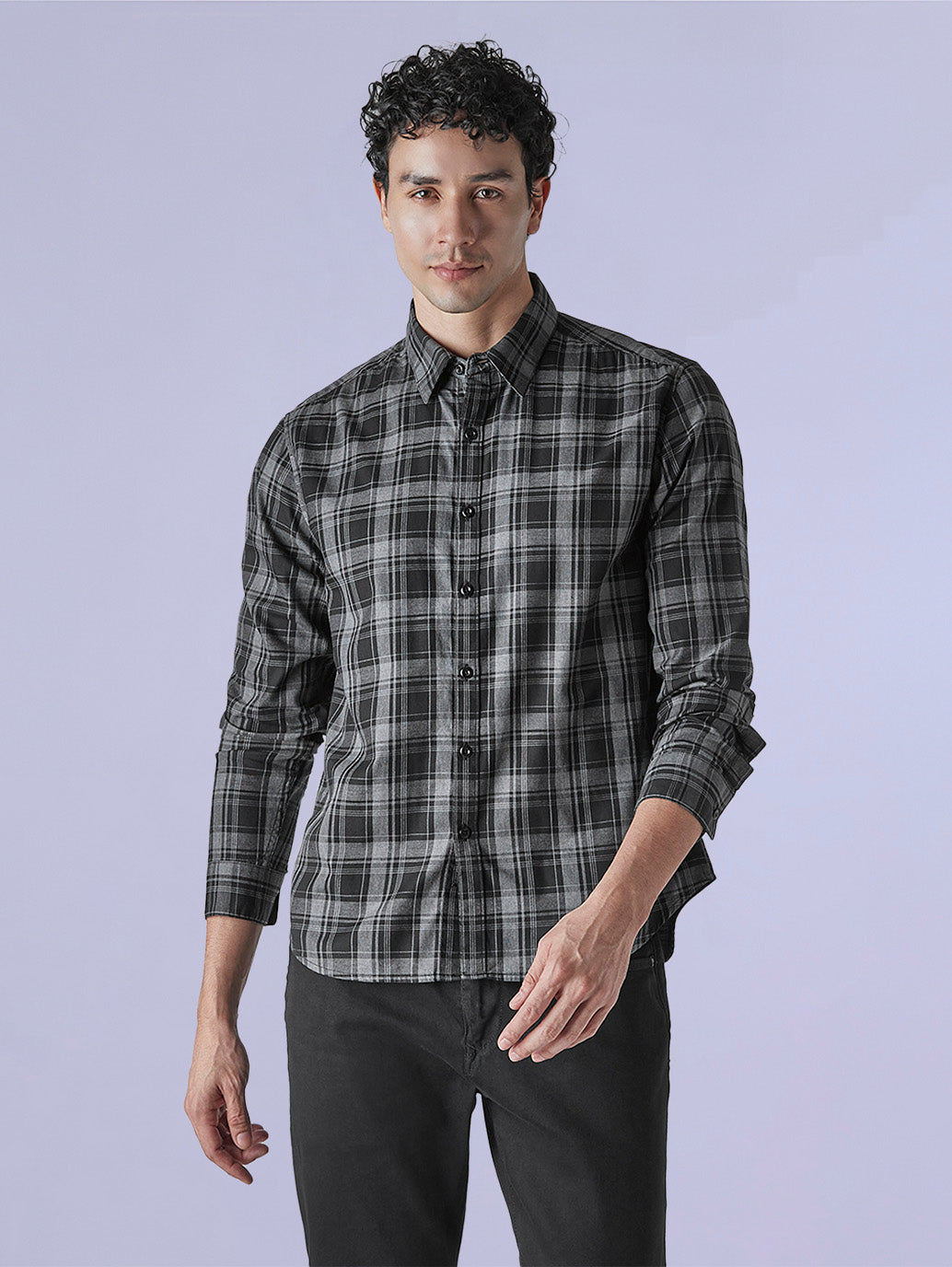 Men's Checkered Slim Fit Redloop Shirt - e03adf75-2100-4bc3-982e-475c0fd2bf00 View