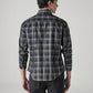 Men's Checkered Slim Fit Redloop Shirt - Back View