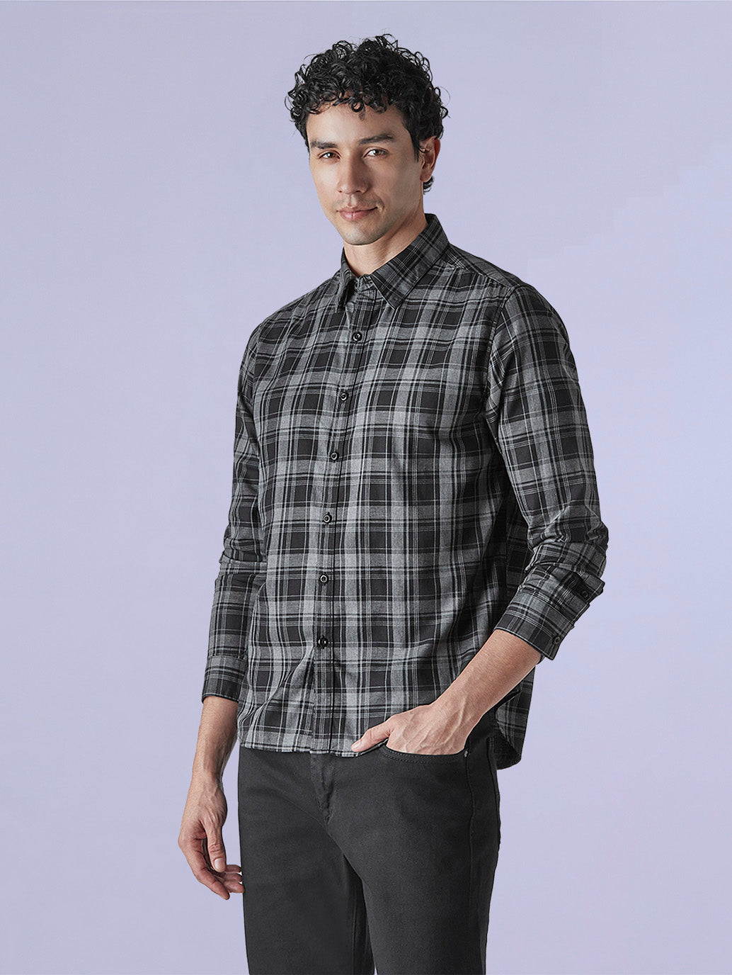 Men's Checkered Slim Fit Redloop Shirt - 0ccf2f36-38b9-415a-9147-6cfae77941df View
