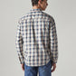 Men's Checkered Slim Fit Redloop Shirt - Back View