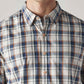 Men's Checkered Slim Fit Redloop Shirt - Detail View