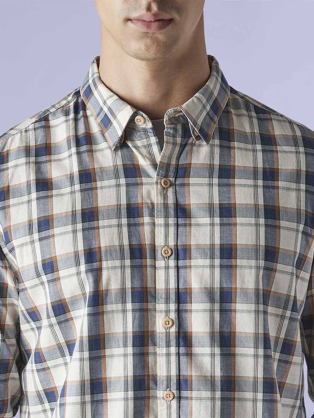Men's Checkered Slim Fit Redloop Shirt - f5e390fe-e5e8-45ad-a3fb-f701c376054c View