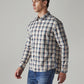 Men's Checkered Slim Fit Redloop Shirt - Side View