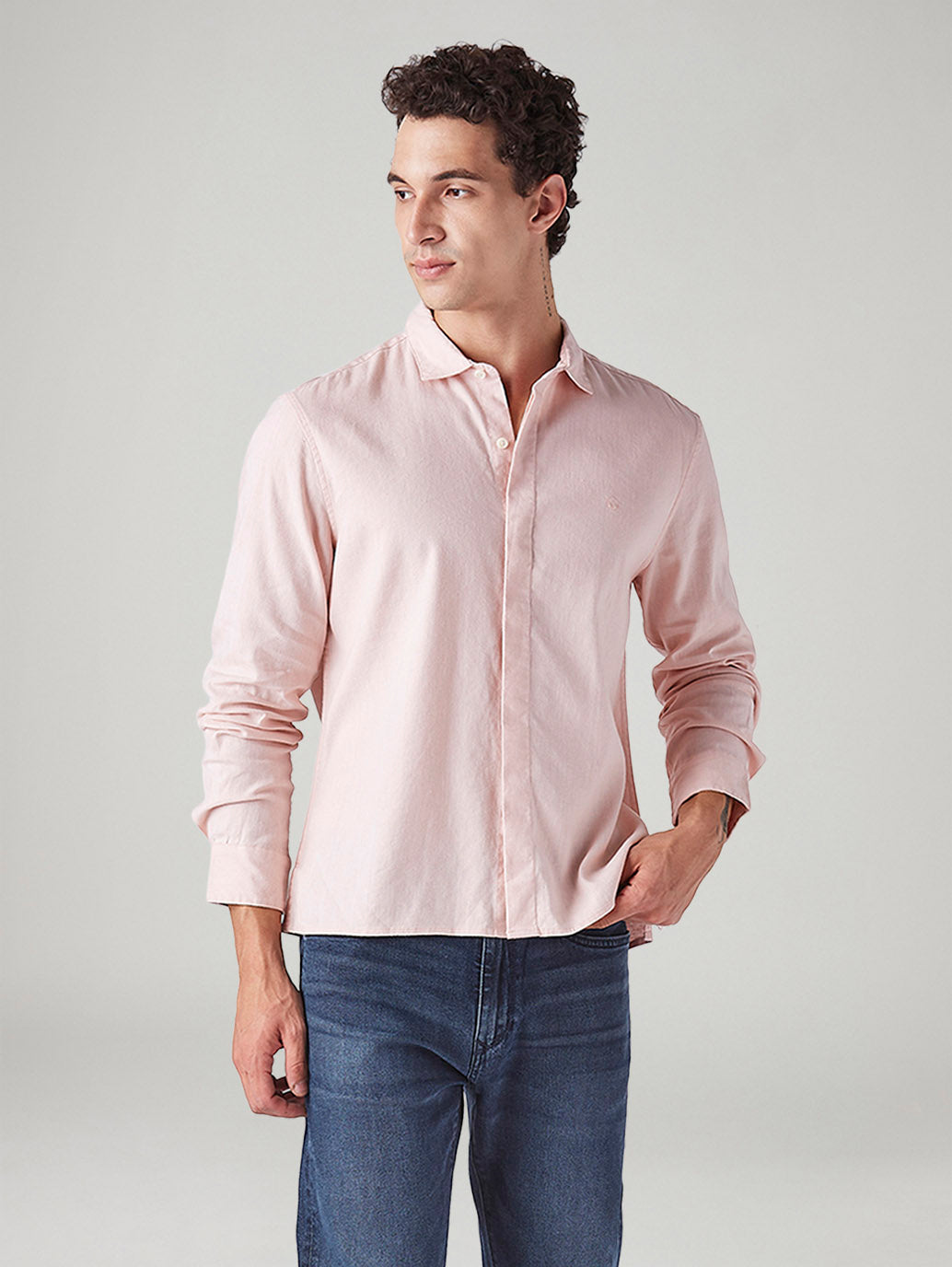 Men's Solid Slim Fit Linen Shirt