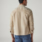 Men's Redloop Solid Slim Fit Corduroy Shirt - Back View