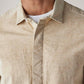 Men's Redloop Solid Slim Fit Corduroy Shirt - Detail View
