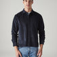 Men's Solid Slim Fit Corduroy Redloop Shirt - Front View