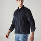 Men's Solid Slim Fit Corduroy Redloop Shirt - Side View