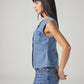 Women's Solid Regular Fit Denim Top - Side View