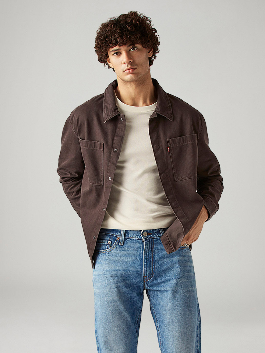 Men's Solid Boxy Fit Overdyed Shirt