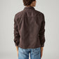 Men's Solid Boxy Fit Overdyed Shirt - Back View