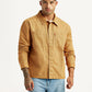 Men's Solid Tan Relaxed Fit Shirt - Front View