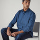 Men's Solid Slim Fit Redloop Poplin Shirt - Styleshot View
