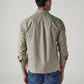 Men's Redloop Solid Slim Fit Poplin Shirt - Back View