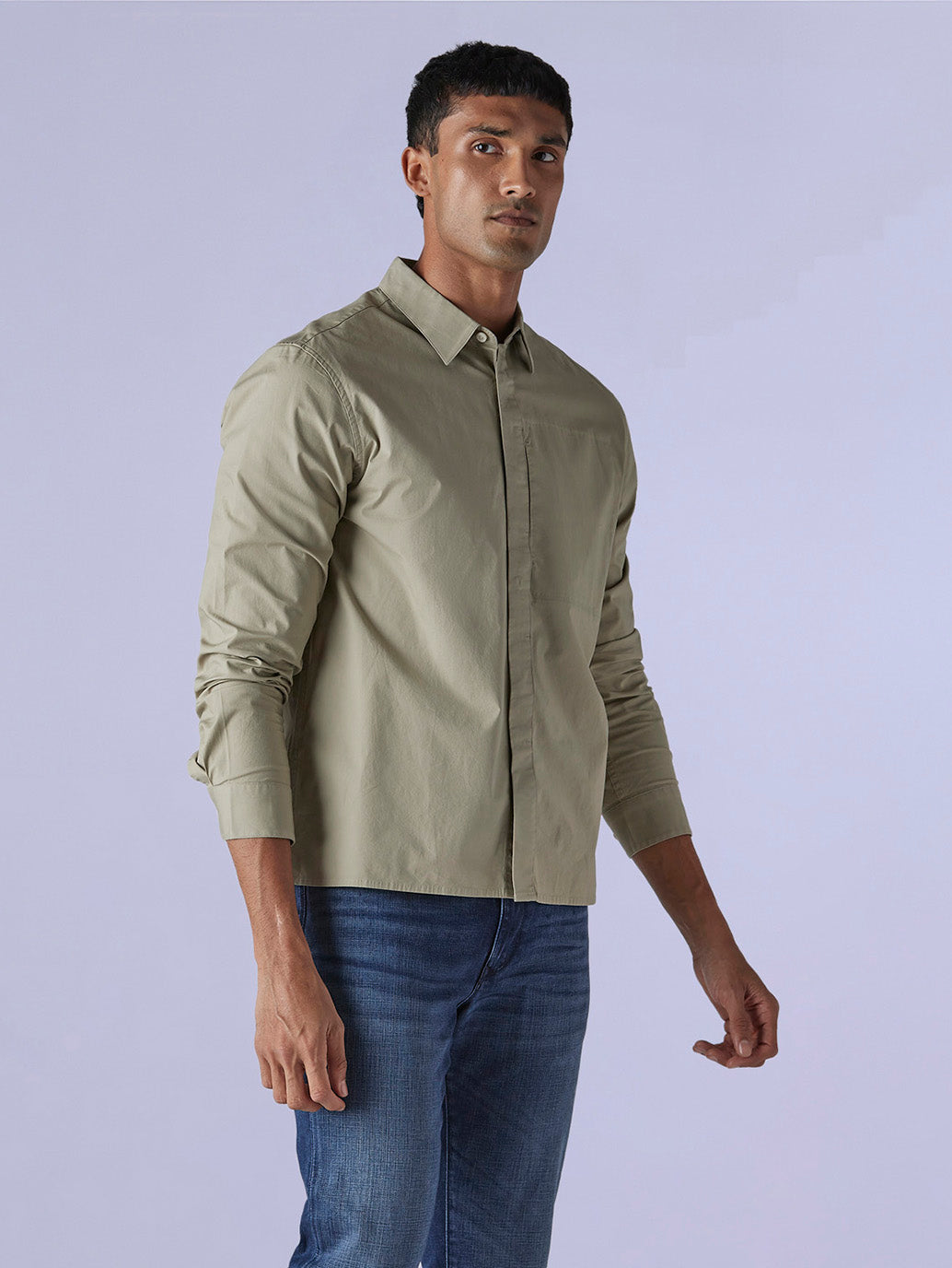 Men's Redloop Solid Slim Fit Poplin Shirt - 2343b8fa-6a5b-4cd5-b955-68edf0171363 View