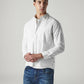 Men's Solid Slim Fit Poplin Redloop Shirt - Logo View
