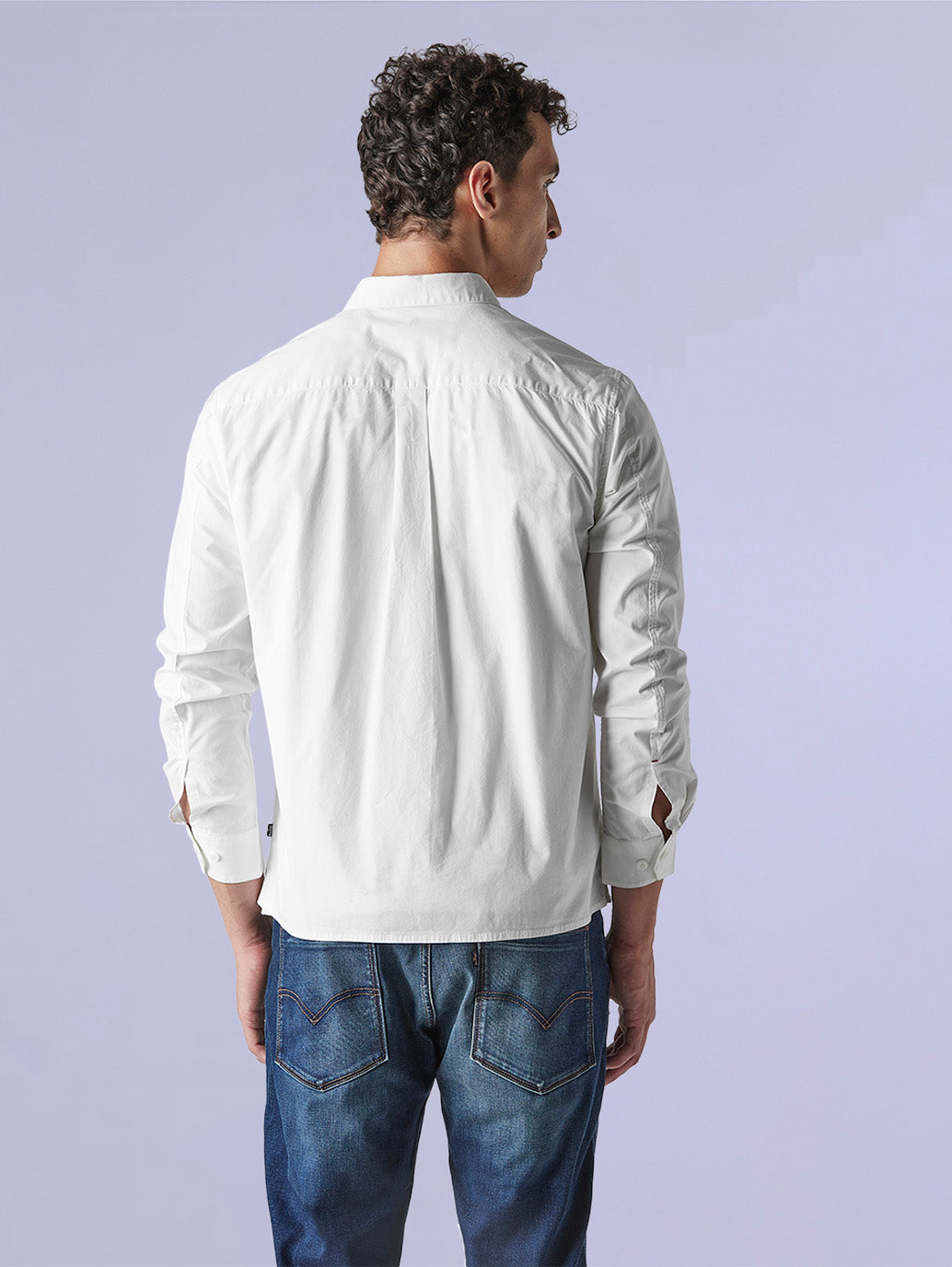 Men's Solid Slim Fit Poplin Redloop Shirt - 857b9e89-2047-4526-a078-8475282bee33 View