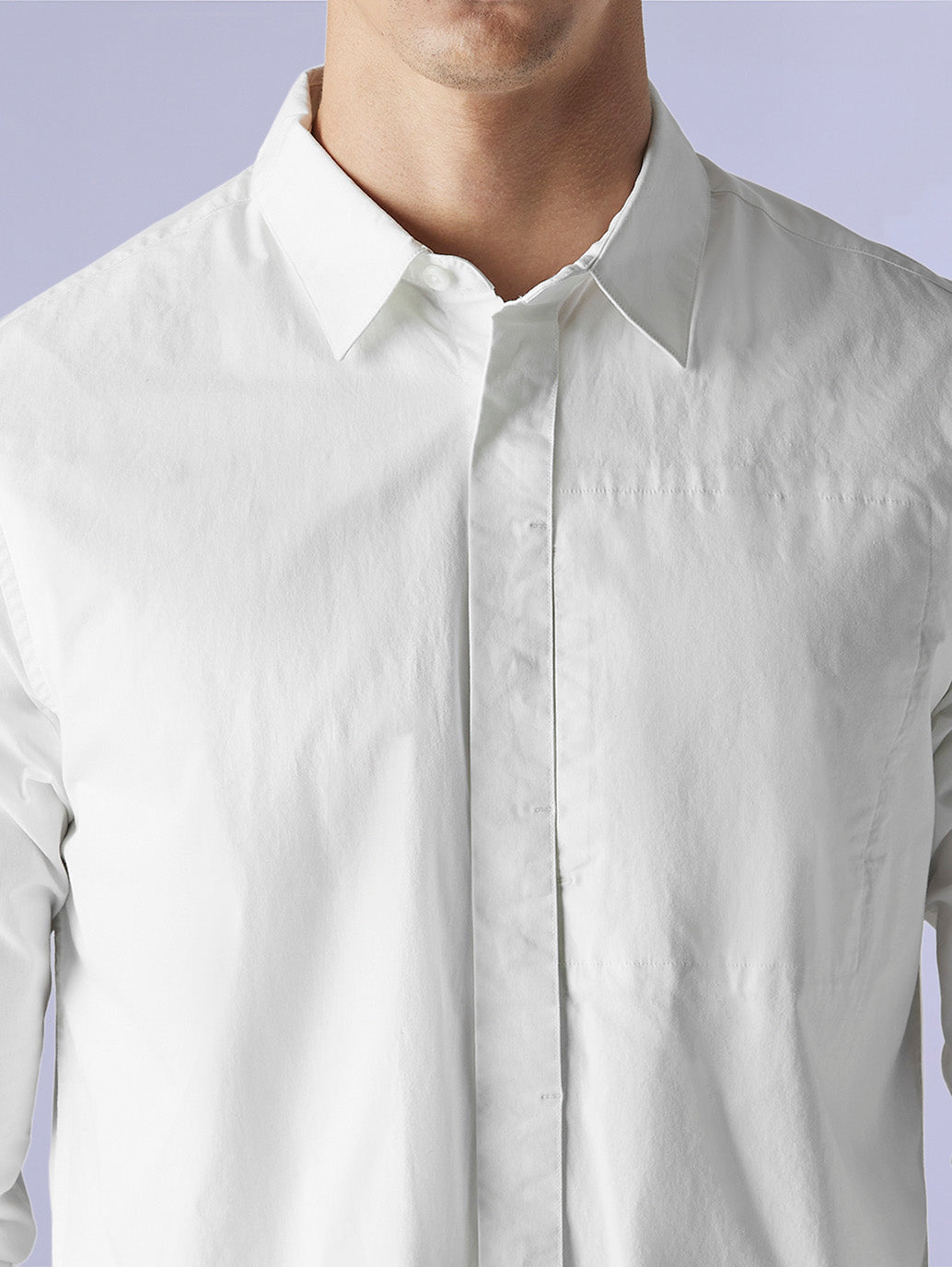 Men's Solid Slim Fit Poplin Redloop Shirt - 5e023134-cc17-43fe-8592-bbb0fc075982 View