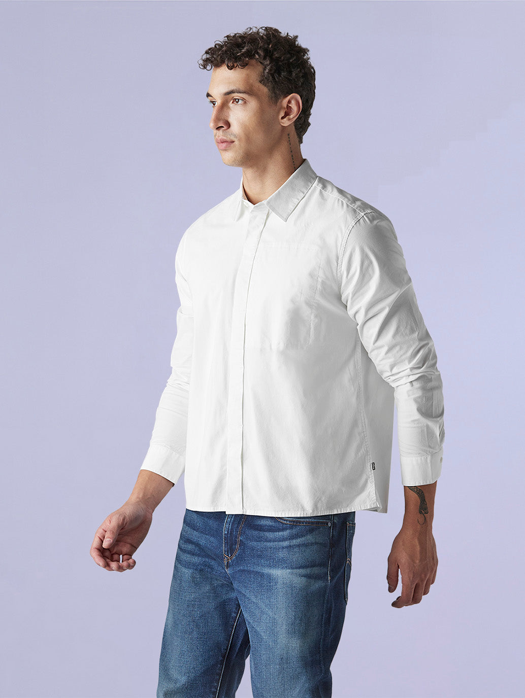 Men's Solid Slim Fit Poplin Redloop Shirt - dcd017a7-2cd9-4f41-9006-5f89f885cb9d View