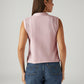 Women's Lace Light Pink Collar Neck Top - Back View