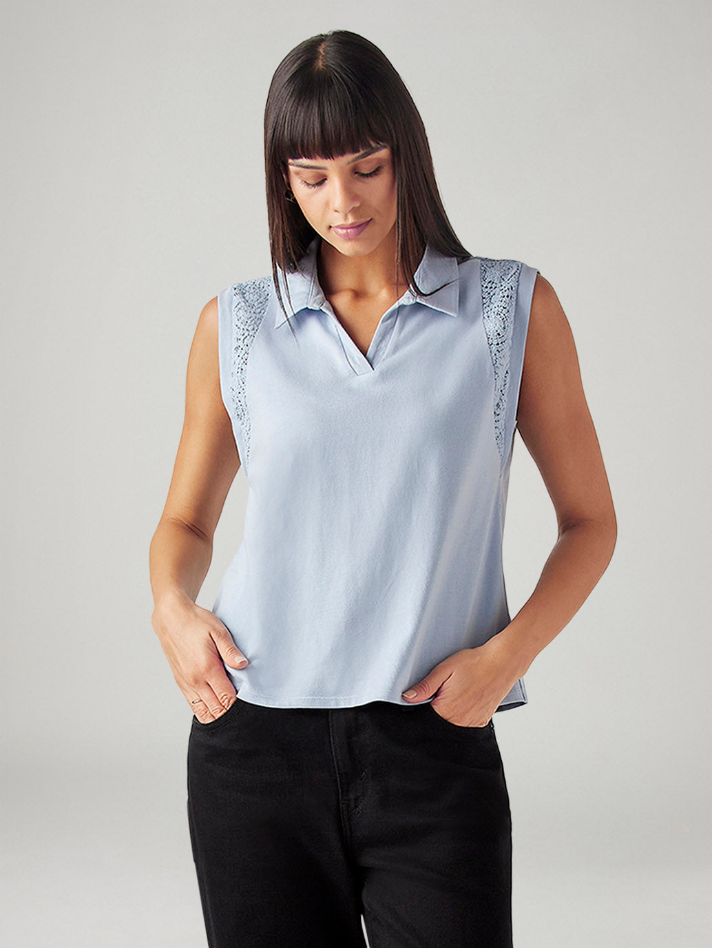 Women's Crochet Regular Fit T-Shirt