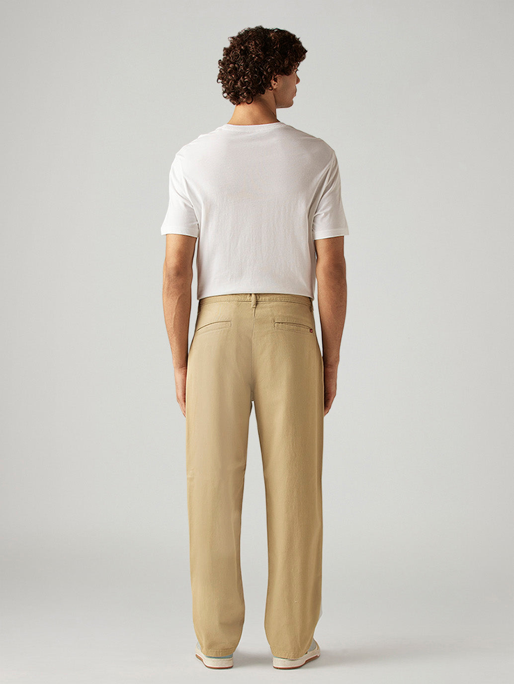Men's 568 Khaki Loose Fit Mid Rise Chinos - Back View