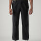 Men's Black Loose Straight Fit Mid Rise Chinos - Front View