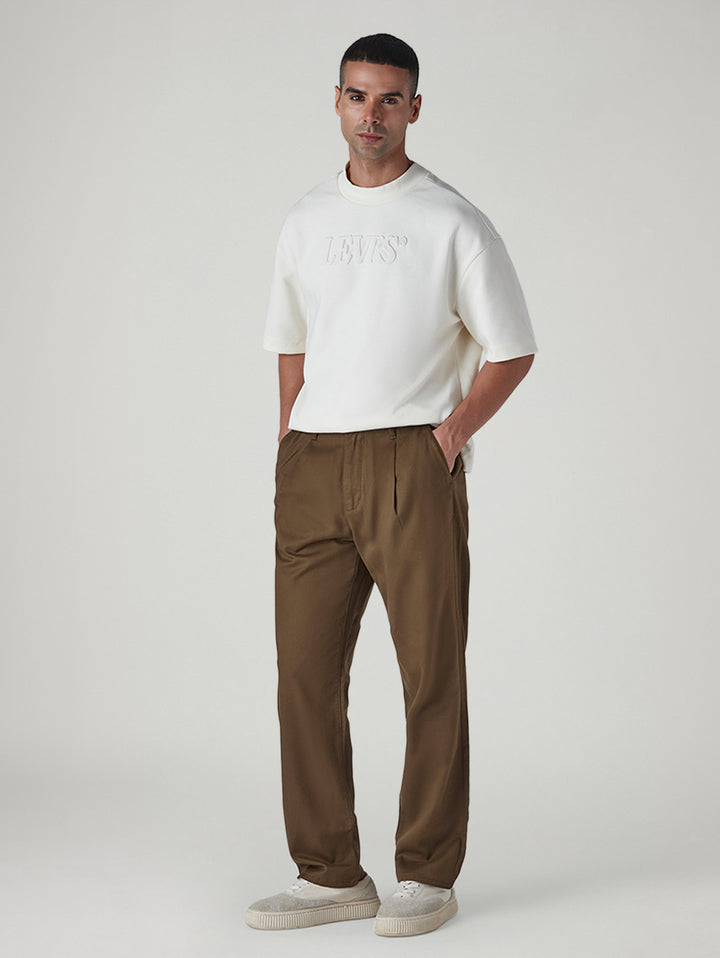 Men's Loose Straight Fit Mid Rise Chinos