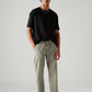Men's Green Loose Straight Fit Mid Rise Linen Chinos - Styleshot View
