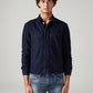 Men's Solid Relaxed Fit Denim Trucker Jacket - Front View