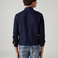 Men's Solid Relaxed Fit Denim Trucker Jacket - Back View