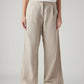 Women's Beige Straight Fit Mid Rise Trousers - Front View