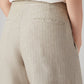 Women's Beige Straight Fit Mid Rise Trousers - Detail View